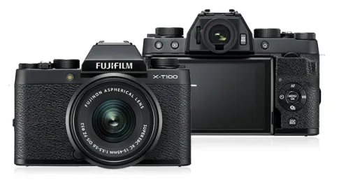 Kamera Mirrorless Kamera Fujifilm X-T100 kit XC 15-45mm F3.5-5.6 OIS Black 1 fujifilm_xt100_black