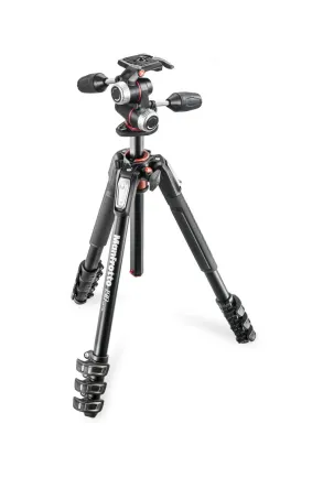 Tripod dan Monopod Manfrotto Tripod MK190XPRO4-3W Aluminium 4-Section Tripod with 3Way head 1 manfrotto_tripod_mk190xpro4_3w