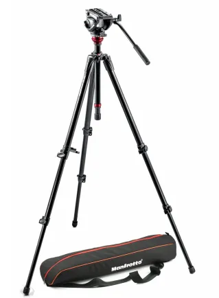 Tripod dan Monopod Manfrotto Lightweight tripod with fluid video head and aluminium legs MVH500AH,755XBK 1 manfrotto_tripod_with_fluid_video_head__mvh500ah755xbk