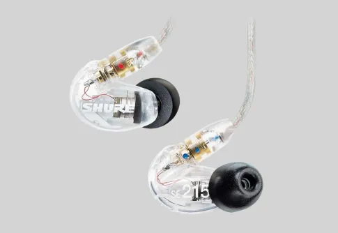 Earphone, Headphone & Mic SHURE SE215 Sound Isolating™ Earphones 1 se215_clear