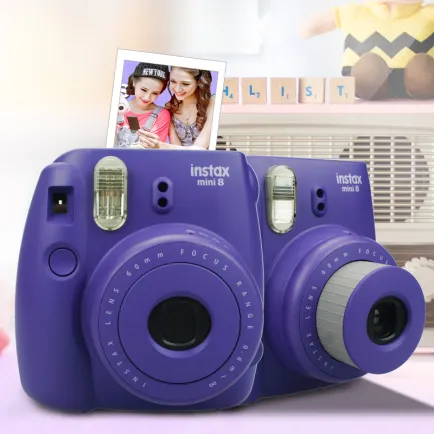 Kamera Instax Fujifilm Instax Mini 8 Instant Film Camera Grape 5 taskameraid_instax_mini_8_grape_5