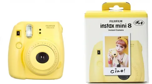 Kamera Instax Fujifilm Instax Mini 8 Instant Film Camera Yellow 4 taskameraid_instax_mini_8_yellow_4