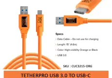 Tether Cables and Acc Tether Tools USB 3.0 to USB C Orange (4.6m) CUC3215-ORG 1 ~item/2024/10/17/tether_tools_usb_3_to_usb_c__9