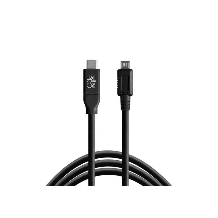Tether Cables and Acc Tether Tools USB C to 2.0 Micro B 5 Pin Black (4.6m) CUC2515-BLK 2 ~item/2024/10/19/tether_tools_usb_c_to_2_0_micro_b_5_pin__5