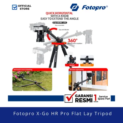 Tripod dan Monopod Fotopro X-Go HR Pro Tripod Flat Lay 2 ~item/2024/11/9/fotopro_xgo_hr_pro_flat_lay_tripod_2