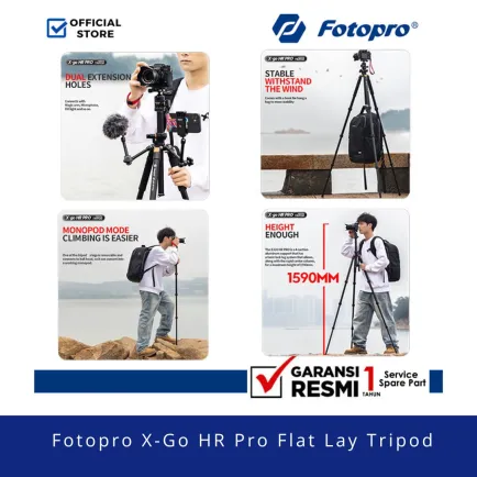 Tripod dan Monopod Fotopro X-Go HR Pro Tripod Flat Lay 3 ~item/2024/11/9/fotopro_xgo_hr_pro_flat_lay_tripod_3