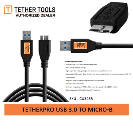 Tether Cables and Acc Tether Tools USB 3.0 Micro B Black (4.6m) CU5453 1 ~item/2024/9/27/tether_tools_usb_3_to_micro_b__9