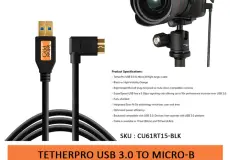 Tether Cables and Acc Tether Tools USB 3.0 to Micro B Right Angle Black (4.6m) CU61RT15-BLK 1 ~item/2024/9/30/tether_tools_usb_3_0_to_micro_b_right_angle_black_1