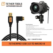 Tether Cables and Acc Tether Tools USB 3.0 to Micro B Right Angle Black (4.6m) CU61RT15-BLK