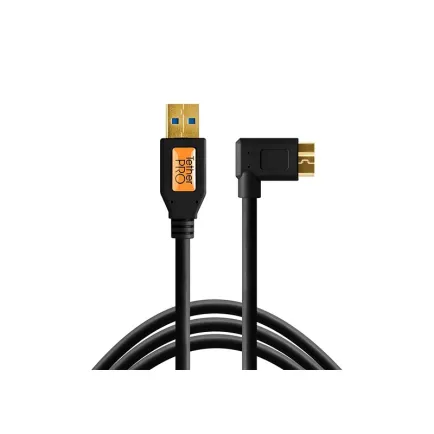 Tether Cables and Acc Tether Tools USB 3.0 to Micro B Right Angle Black (4.6m) CU61RT15-BLK 2 ~item/2024/9/30/tether_tools_usb_3_0_to_micro_b_right_angle_black_2