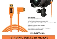 Tether Cables and Acc Tether Tools USB 3.0 to Micro-B Right Angle Orange (4.6m) CU61RT15-ORG 1 ~item/2024/9/30/tether_tools_usb_3_to_micro_b__6