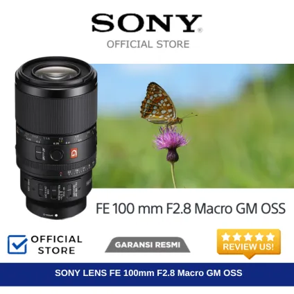 Lensa SONY FE 100mm F28 Macro GM OSS  Lensa Sony