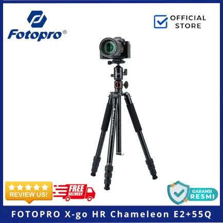 Tripod dan Monopod FOTOPRO X-go HR Chameleon E2 + 55Q Tripod Fotopro XGO HR 2 ~item/2025/6/14/fotopro_xgo_hr_chameleon_e2_2