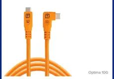 Tether Cables and Acc Tether Tools Optima 10G USB C to USB C Straight to Right Angle 9,4m CUC31RTG2-ORG 2 ~item/2025/6/2/optima_usb_c_to_usb_c_straight_to_right_angle_94m__4