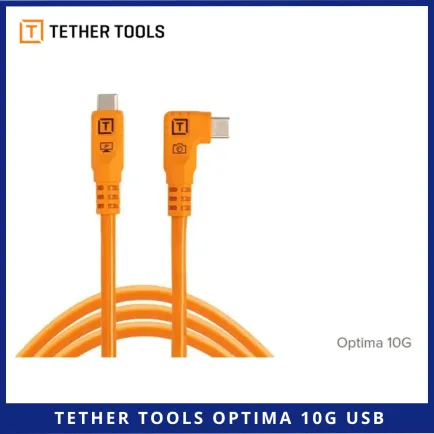 Tether Cables and Acc Tether Tools Optima 10G USB C to USB C Straight to Right Angle 9,4m CUC31RTG2-ORG 2 ~item/2025/6/2/optima_usb_c_to_usb_c_straight_to_right_angle_94m__4