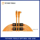 Tether Cables and Acc Tether Tools Optima 10G USB C to USB C Straight to Right Angle 94m CUC31RTG2ORG