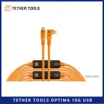 Tether Cables and Acc Tether Tools Optima 10G USB C to USB C Straight to Right Angle 94m CUC31RTG2ORG