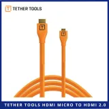 Tether Cables and Acc Tether Tools HDMI Micro to HDMI 20 Orange 46m  Kabel TetherPro H2D15ORG
