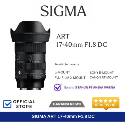 Lensa SIGMA 17-40MM F1.8 Lensa Kamera Mirrorless APSC - Garansi Resmi 1 ~item/2025/8/14/sigma_1740mm_f18_1