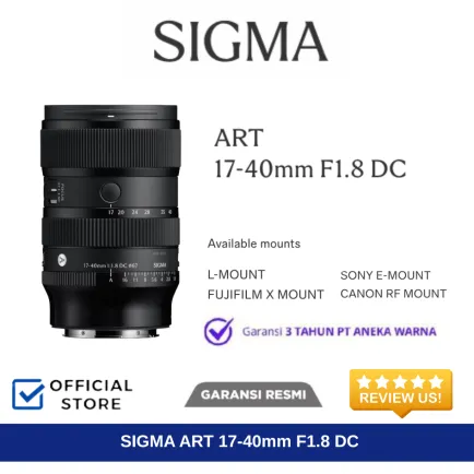Lensa SIGMA 17-40MM F1.8 Lensa Kamera Mirrorless APSC - Garansi Resmi 3 ~item/2025/8/14/sigma_1740mm_f18_3